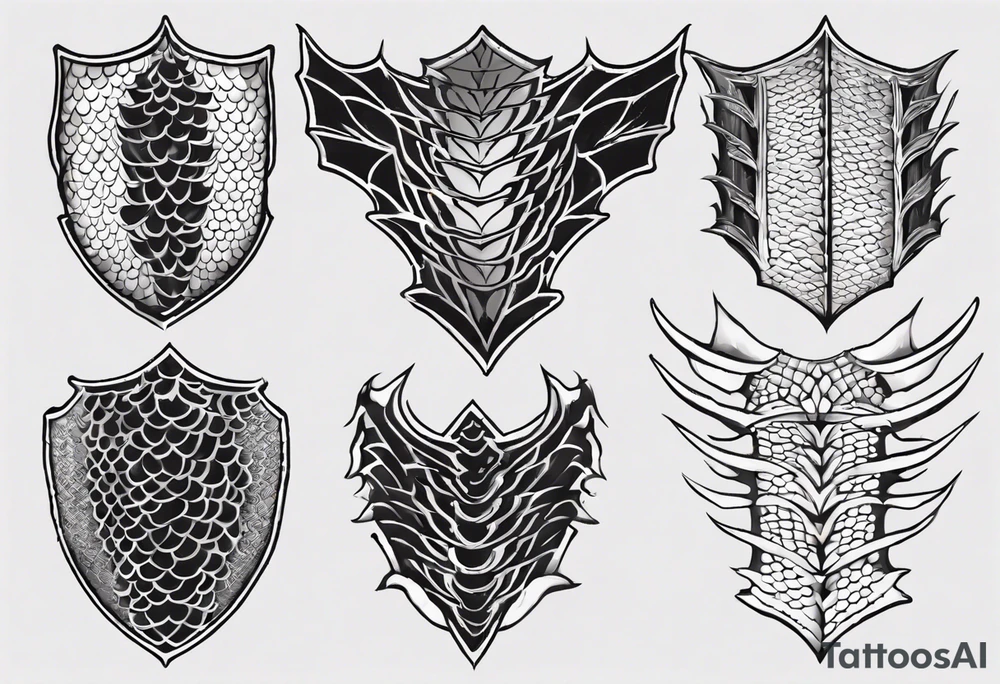 Dragon scale armor tattoo idea