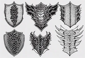 Dragon scale armor tattoo idea
