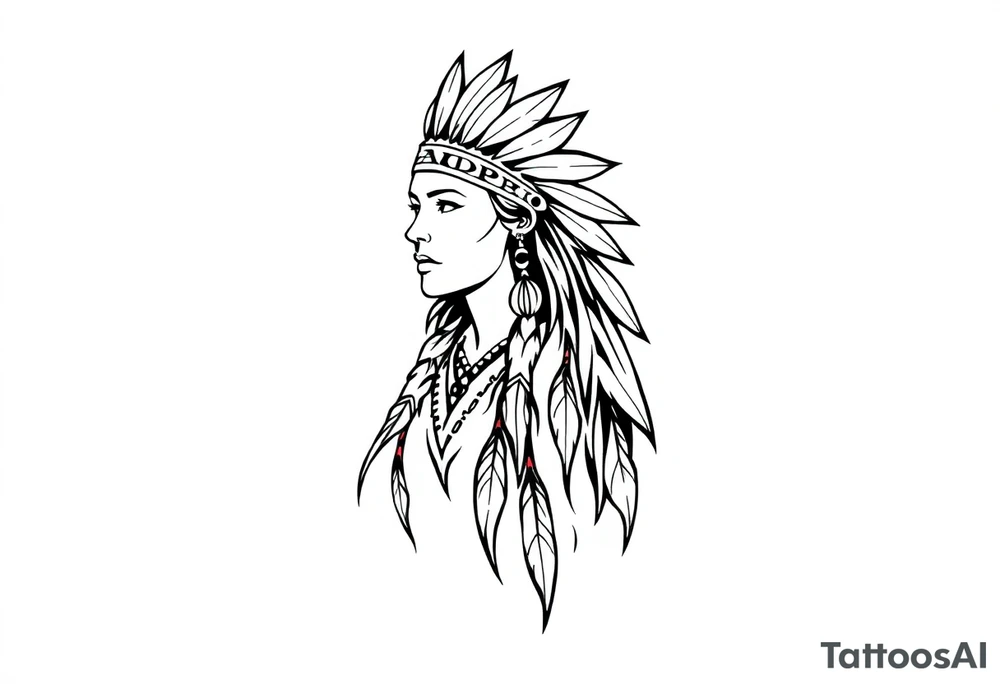 Native American female tattoo idea
