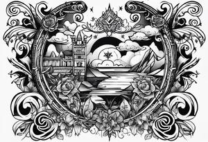 "no alarms and no surprises" in a handwritten font tattoo idea