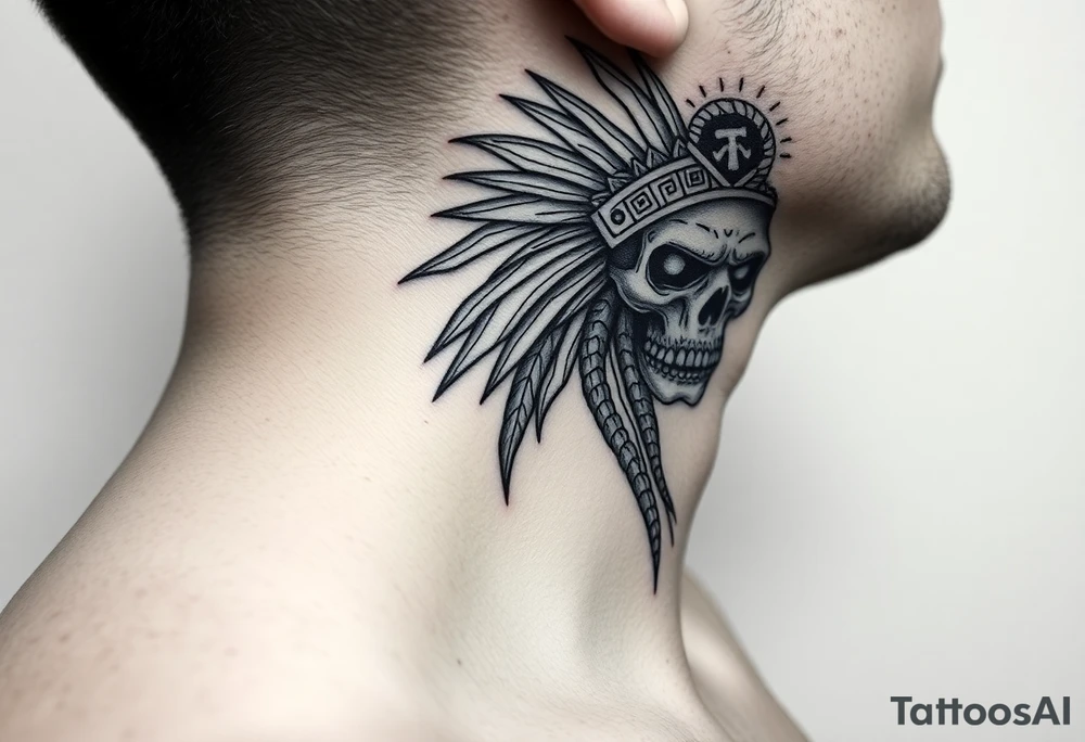zombie Aztec hench man going to work tattoo idea