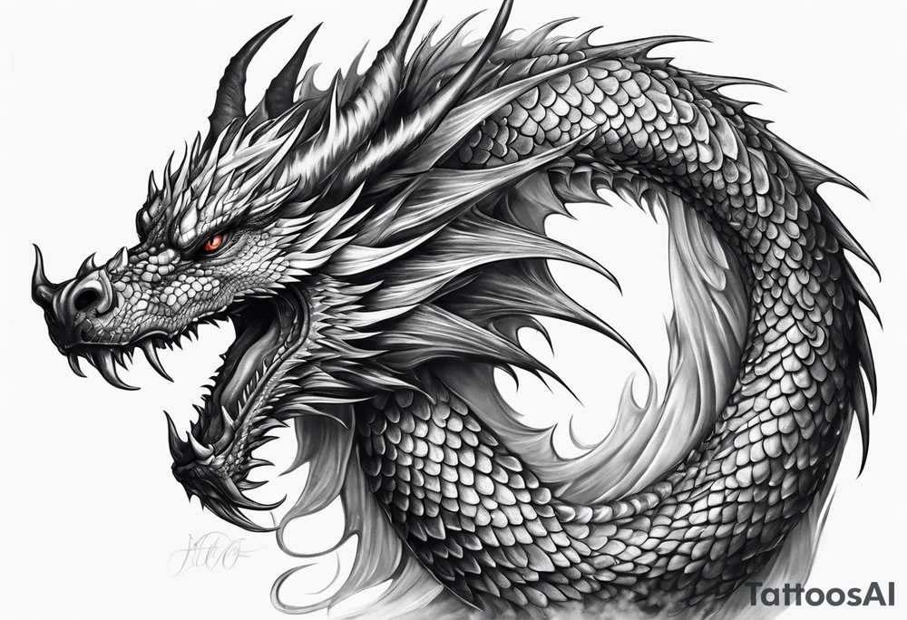 ice dragon tattoo idea