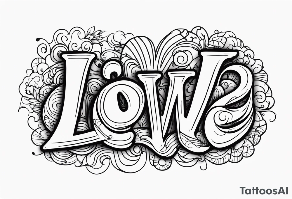 funny LOVE tattoo idea