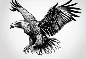 angry vulture tattoo idea