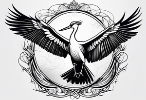 A stork tattoo idea