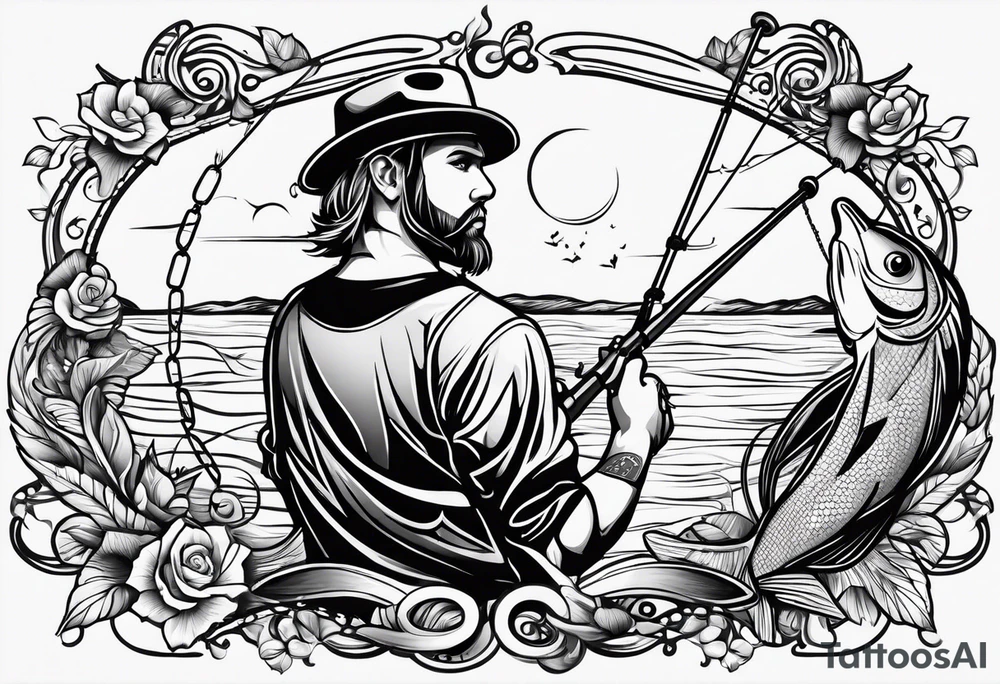 My husband love fishing and I love infinity tattoo idea