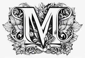 A letter M for my Wife Letter A for my daughter and a letter C for my Son tattoo idea