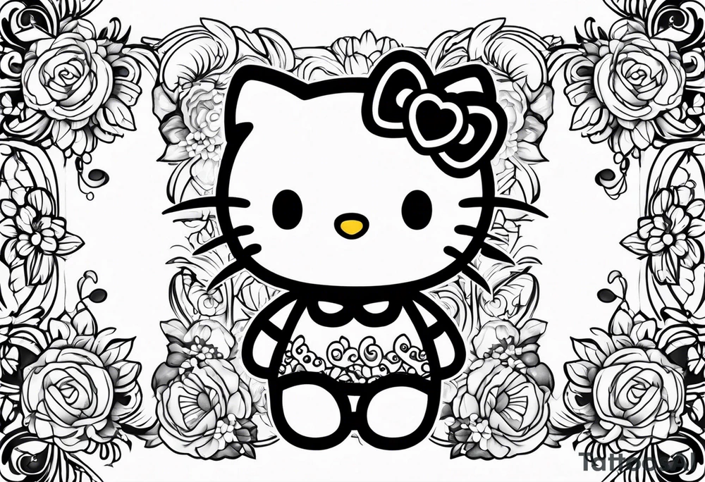 Hello kitty tattoo idea