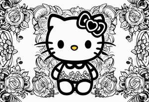 Hello kitty tattoo idea