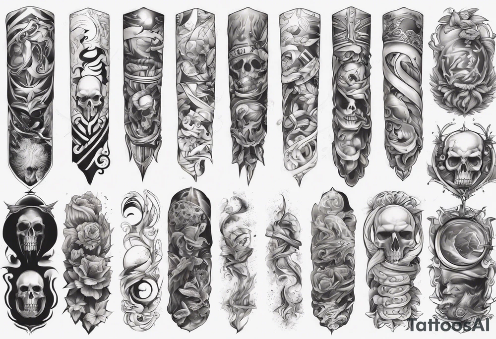 Simple men’s arm sleeve tattoo idea