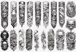 Simple men’s arm sleeve tattoo idea