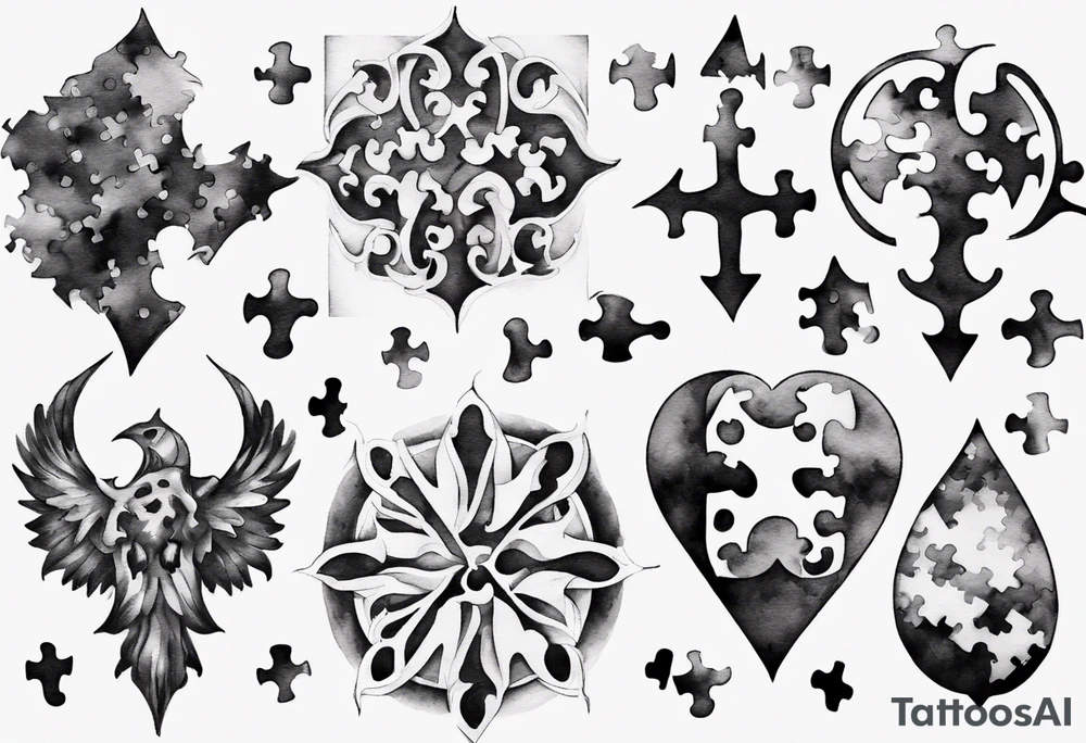 jigsaw puzzle tattoo idea