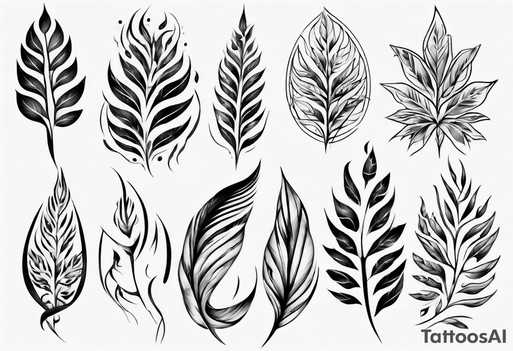 long leaf tattoo tattoo idea
