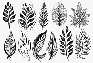 long leaf tattoo tattoo idea