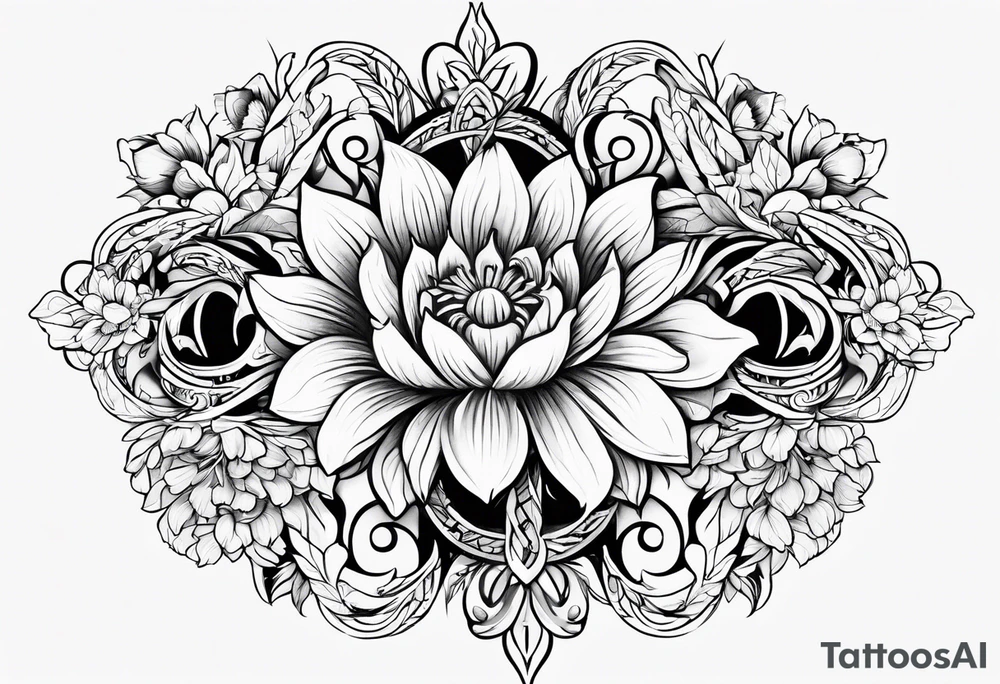 March birth flower infinity sign tattoo idea