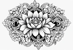 March birth flower infinity sign tattoo idea
