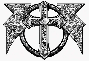 Viking cross tattoo idea
