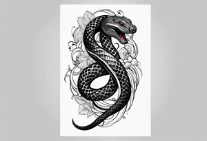 Black snake tattoo idea
