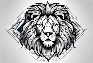 a powerful lion tattoo idea