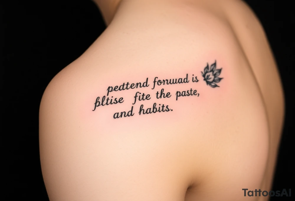 Forgetting the past and old habits, moving forward tattoo idea