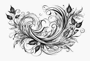 Leaves swirling in the wind tattoo idea