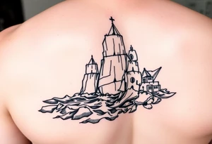 OLAS DE MAR EN BICEP, DE MANERA SUTIL, LA MAREA MÁS ALTA SE CONVIERTE EN CORAZÓN. tattoo idea