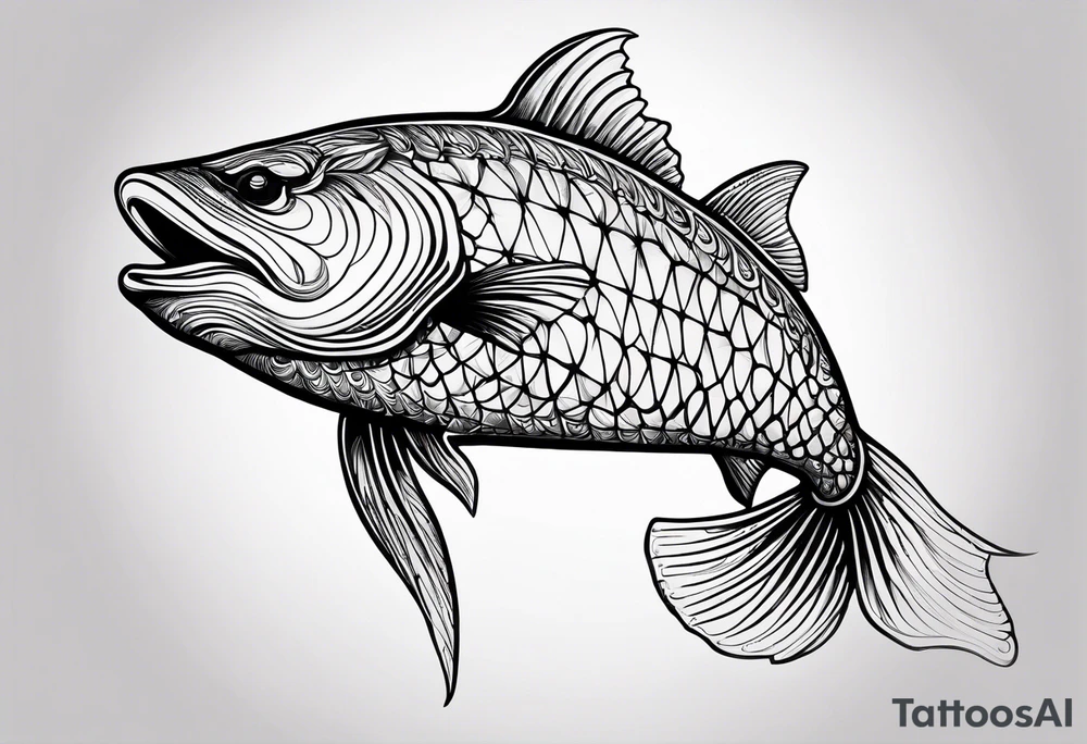ocean, géométric, animal tattoo idea