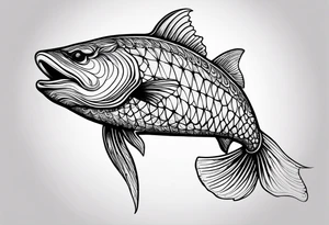 ocean, géométric, animal tattoo idea