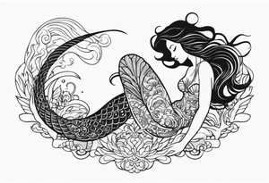 Spirited Mermaid tattoo idea