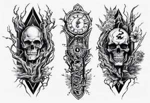 Double tree forearm alive tattoo idea