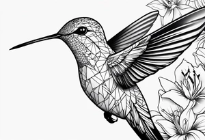 elegant hummingbird tattoo idea