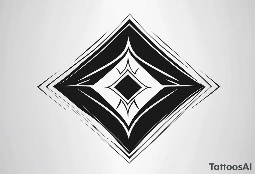 Tribal tattoo courage in diamond shape tattoo idea