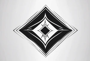 Tribal tattoo courage in diamond shape tattoo idea