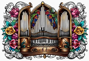 Pipe organ tattoo idea