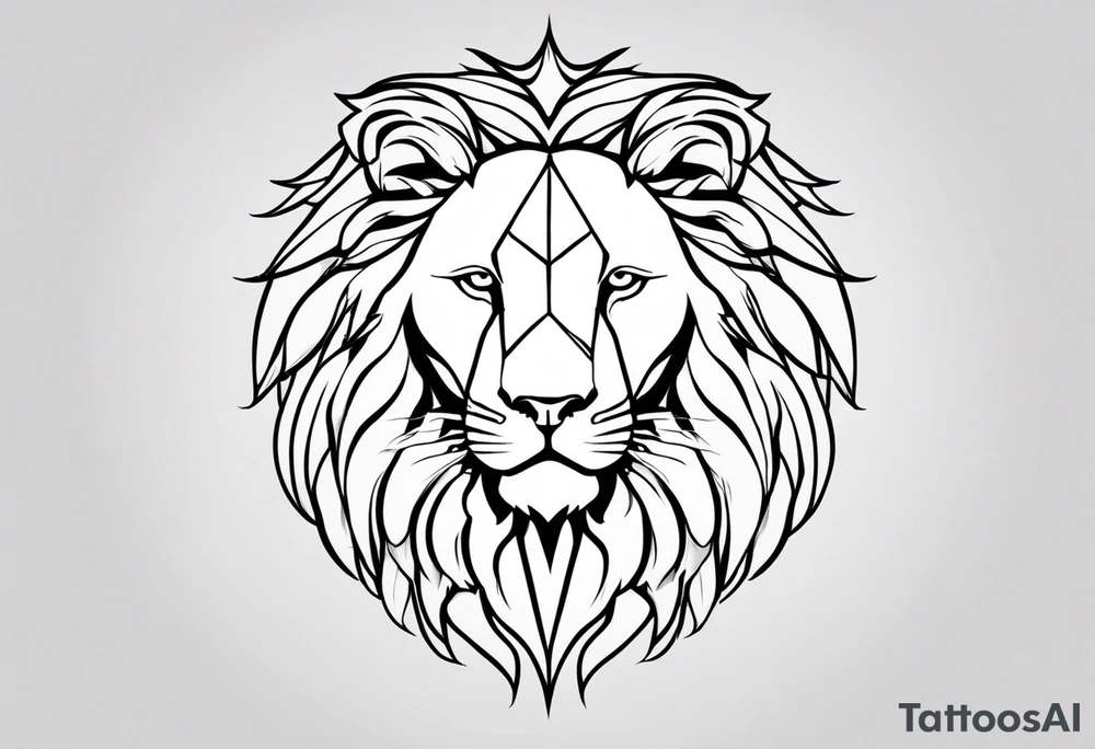 A lion tattoo idea