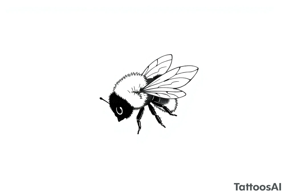Cute bumblebee tattoo idea