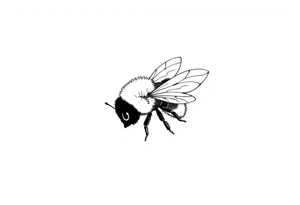 Cute bumblebee tattoo idea