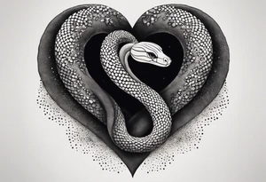 a snake wrapped around a heart tattoo idea