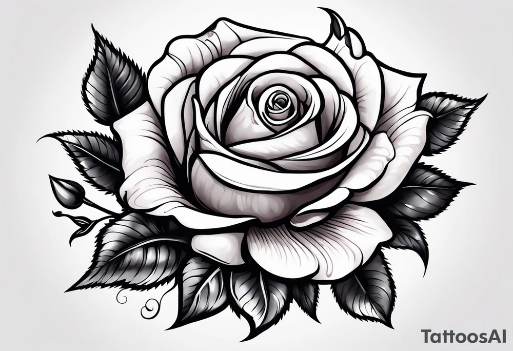 Sexy rose tattoo idea