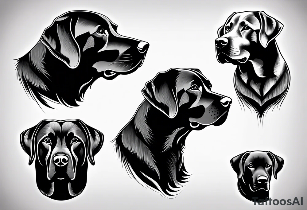 Black Labrador tattoo idea