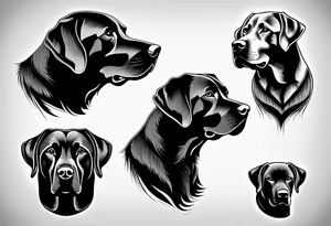 Black Labrador tattoo idea