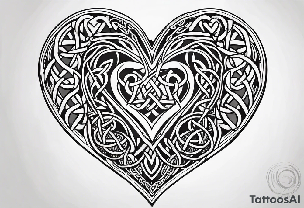 Celtic heart tattoo idea