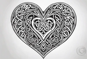 Celtic heart tattoo idea