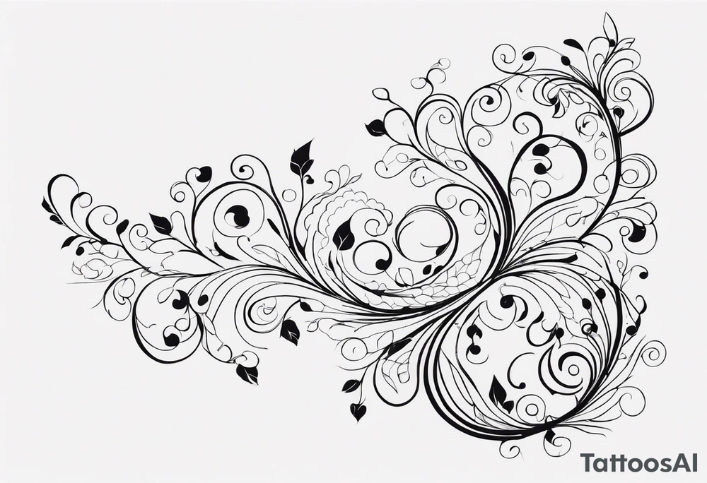 Swirls and whirls of lace tattoo idea
