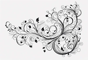 Swirls and whirls of lace tattoo idea