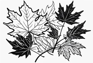 maple leafs falling tattoo idea
