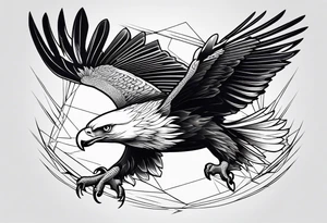 flying fish eagle tattoo idea