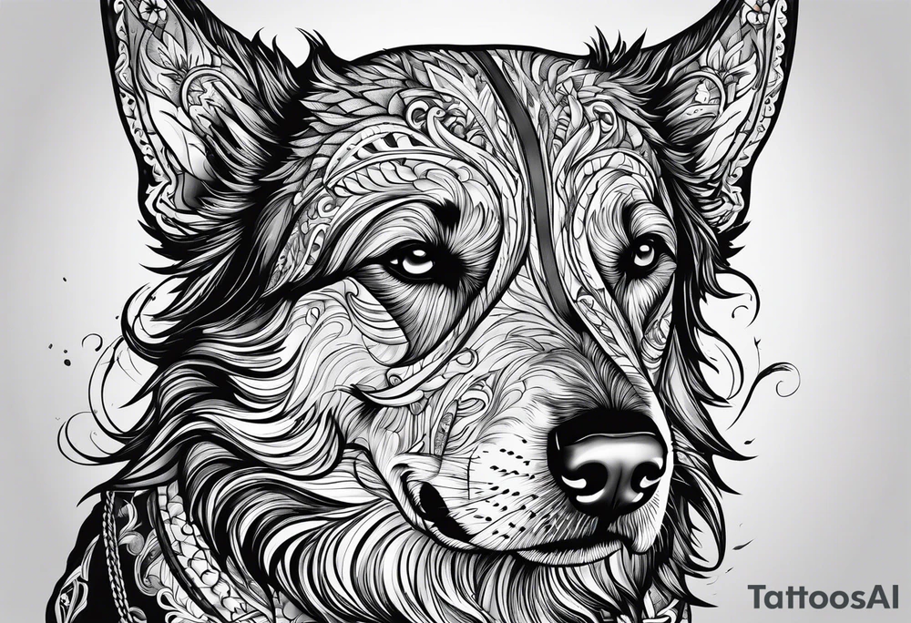 Death dog tattoo idea