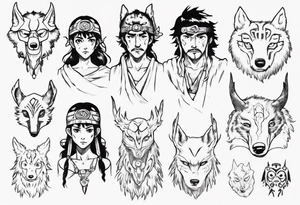Princess mononoke tattoo idea