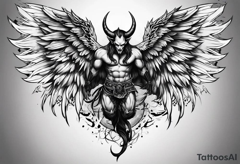 devil wing tattoo idea